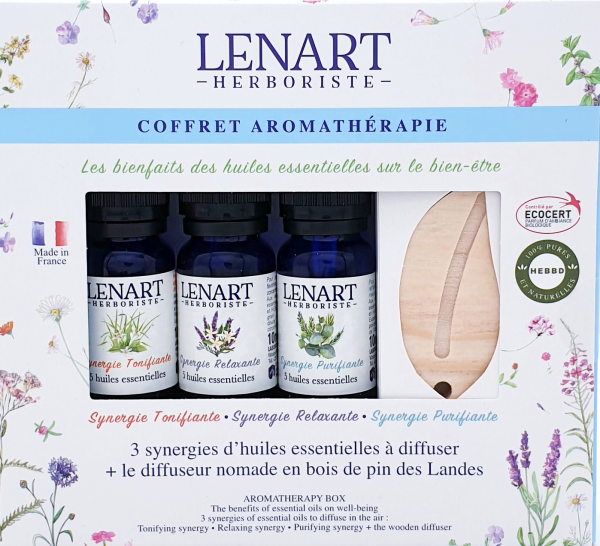 Coffret Aromathérapie composé de 3 Synergies Lénart Herboriste