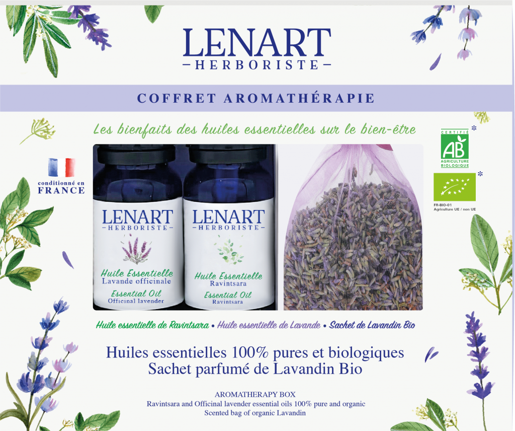 Coffret Aromathérapie composé de 2 Huiles essentielles Lénart Herboriste