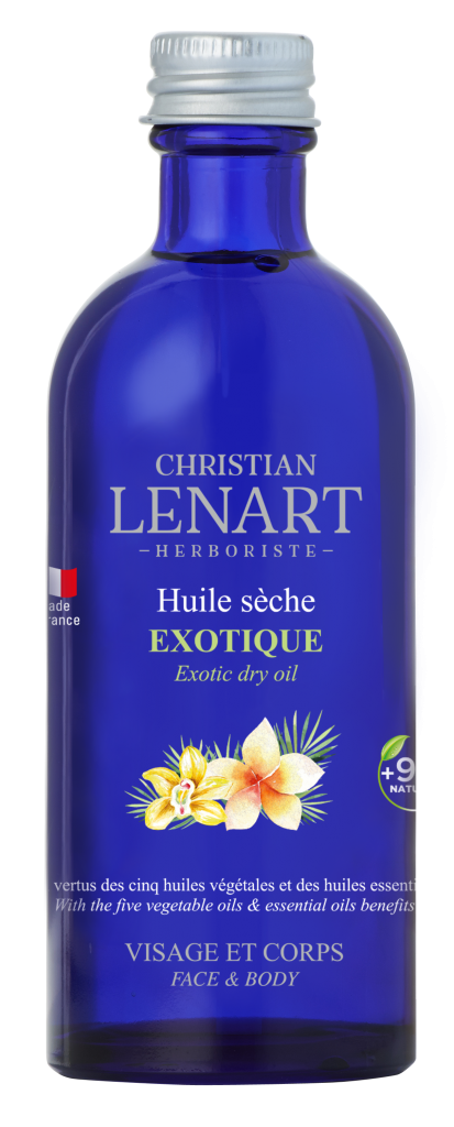 Bouteille Huile sèche Exotique Christian Lénart