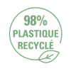 Pictogramme 98% plastique recyclé