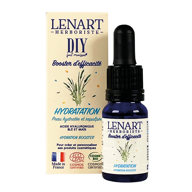 Flacon et étuis Booster Hydratation 10ml DIY Lénart Herboriste