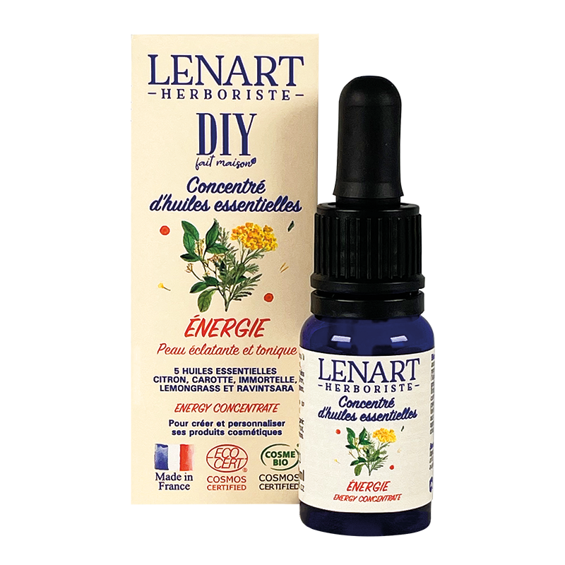 Flacon et étuis Concentré Energie 10ml DIY Lénart Herboriste