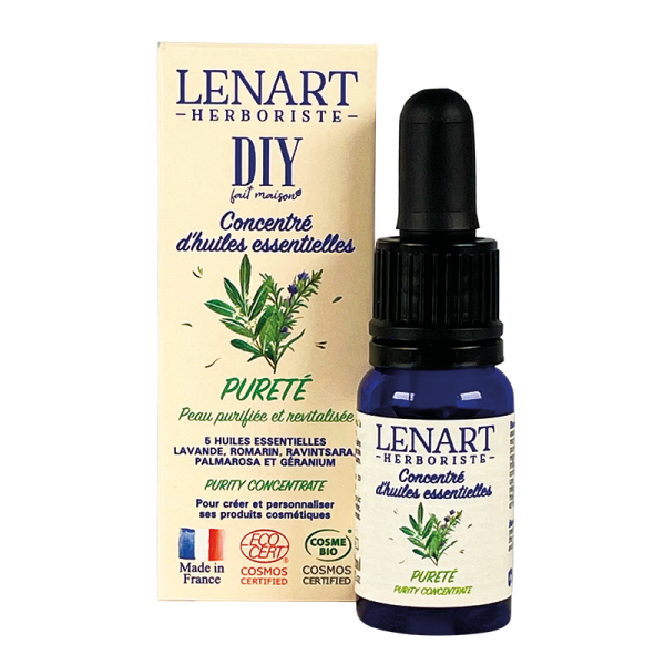 Flacon et étuis Concentré Pureté 10ml DIY Lénart Herboriste