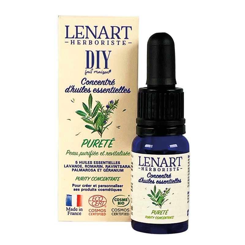 Flacon et étuis Concentré Pureté 10ml DIY Lénart Herboriste