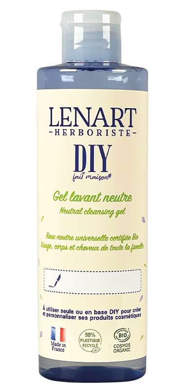 Bouteille Gel lavant neutre 220ml DIY Lénart Herboriste