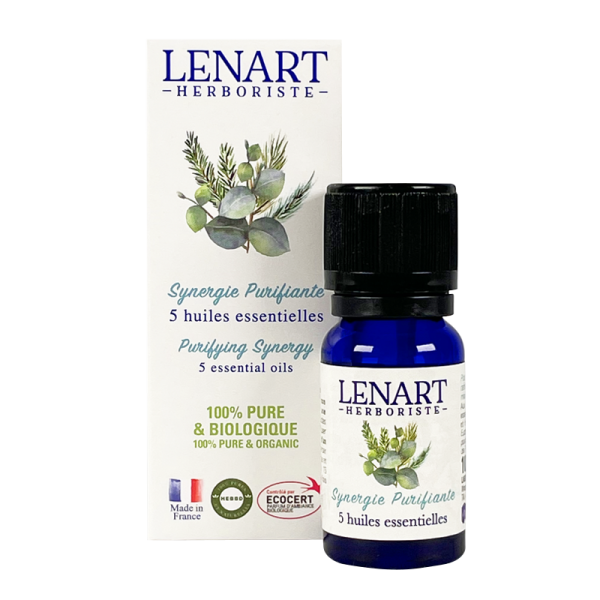 Flacon et étuis Synergie Purifiante 10ml Lénart Herboriste